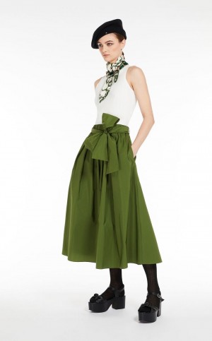 Max Mara Full In Taffeta Nederdel Grøn | MMR593730