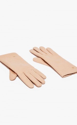 Max Mara Nappa Læder Handsker Lyserød | MMR594233