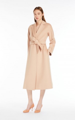 Max Mara Uld Robe Frakker Beige | MMR593874